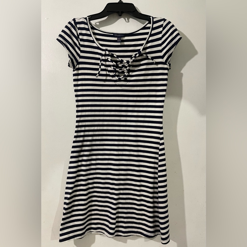 White and blue Aeropostale dress.